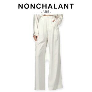 White Wide Leg NONchalant Pants XS